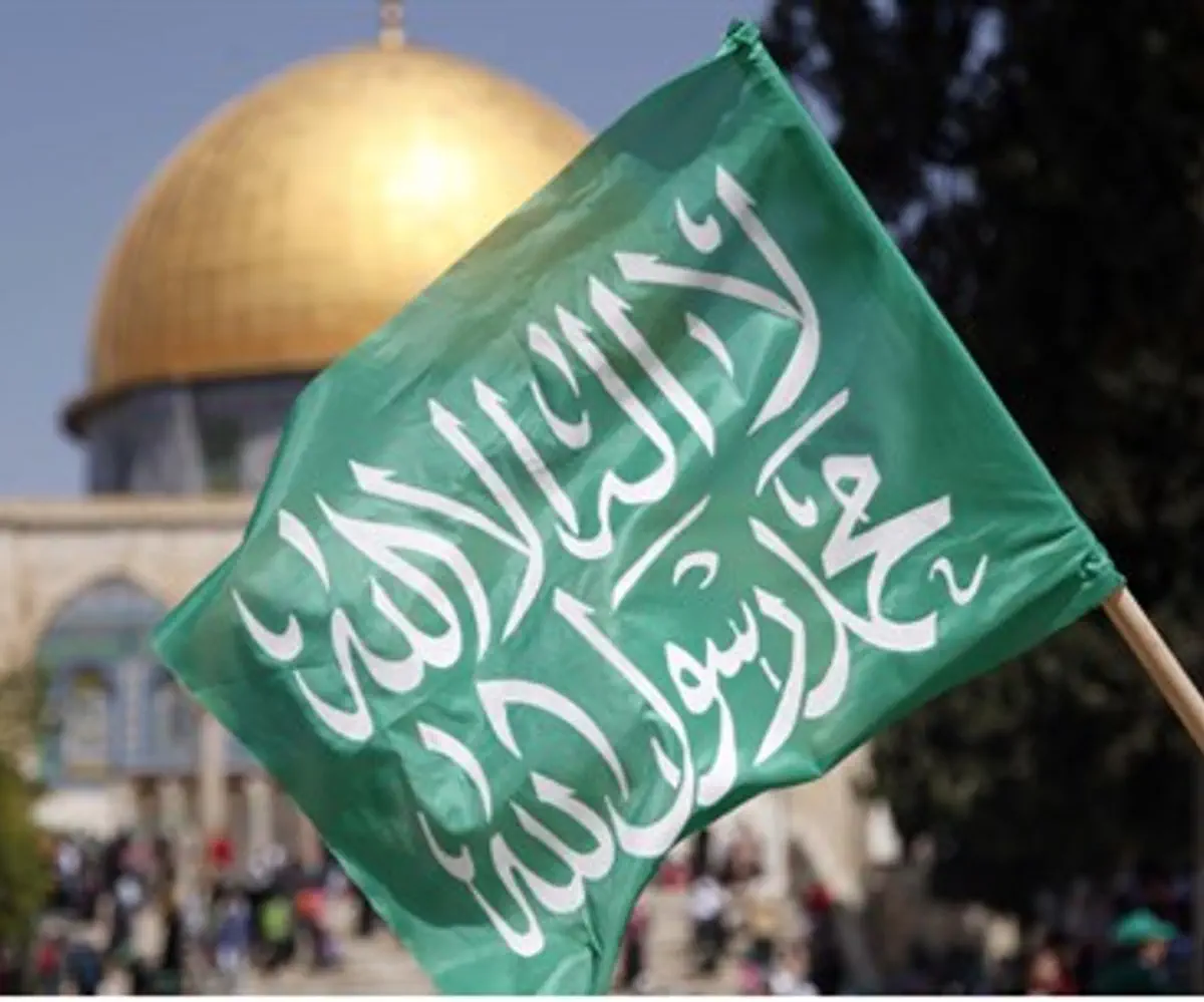 Hamas flag on Temple Mount