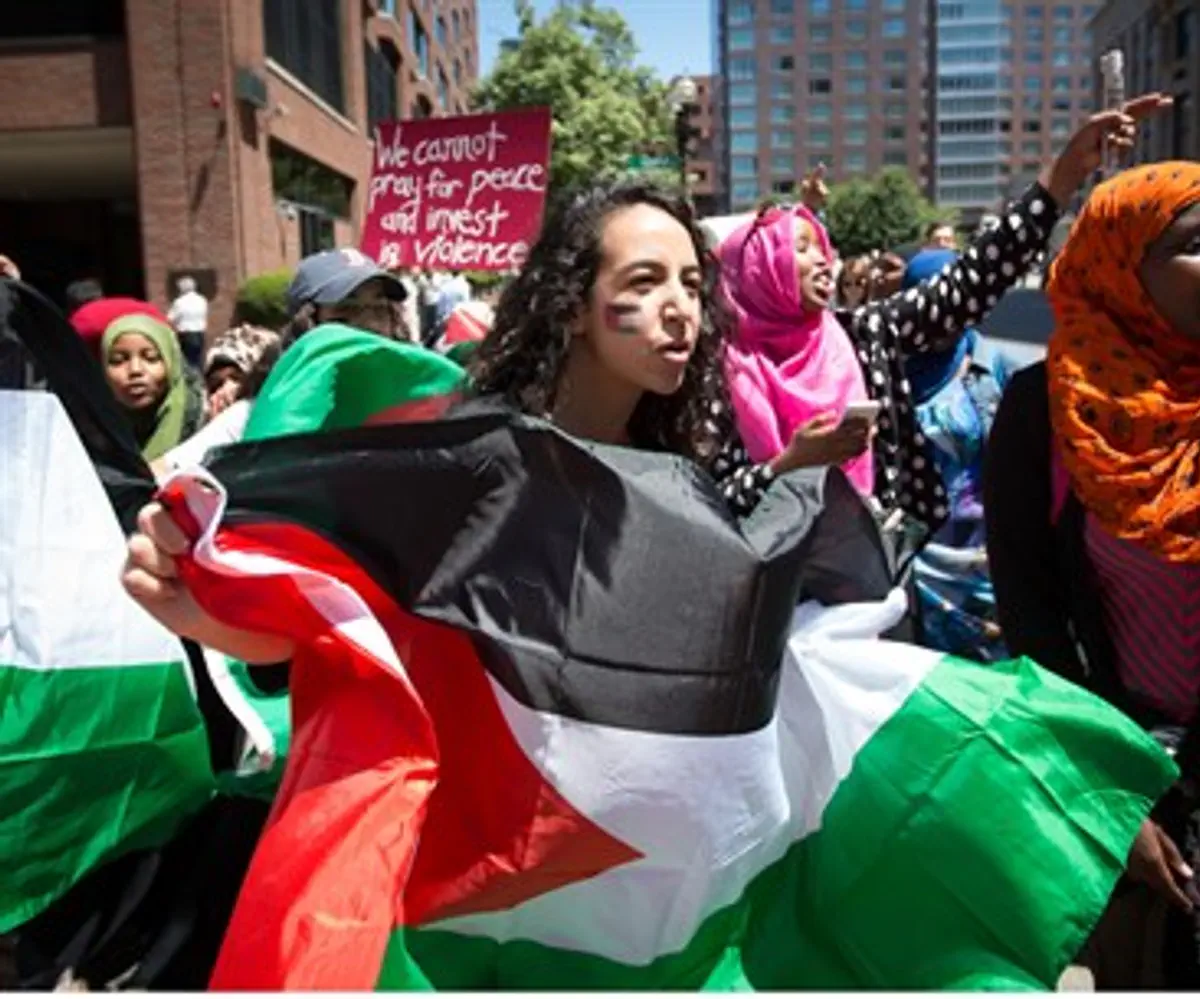 Anti-Israel protest outside Boston's Israeli 