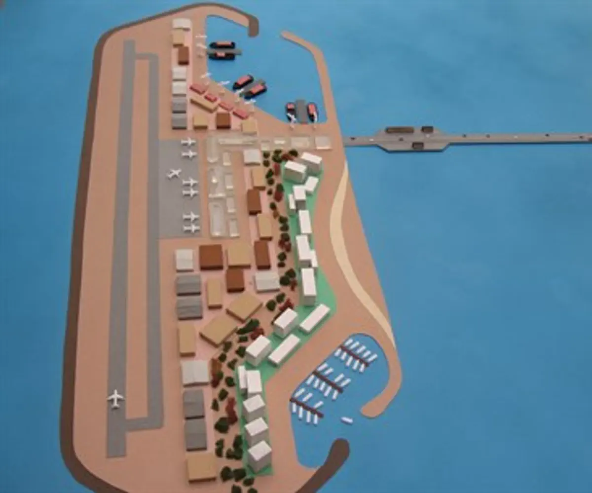 Model of proposed artificial island
