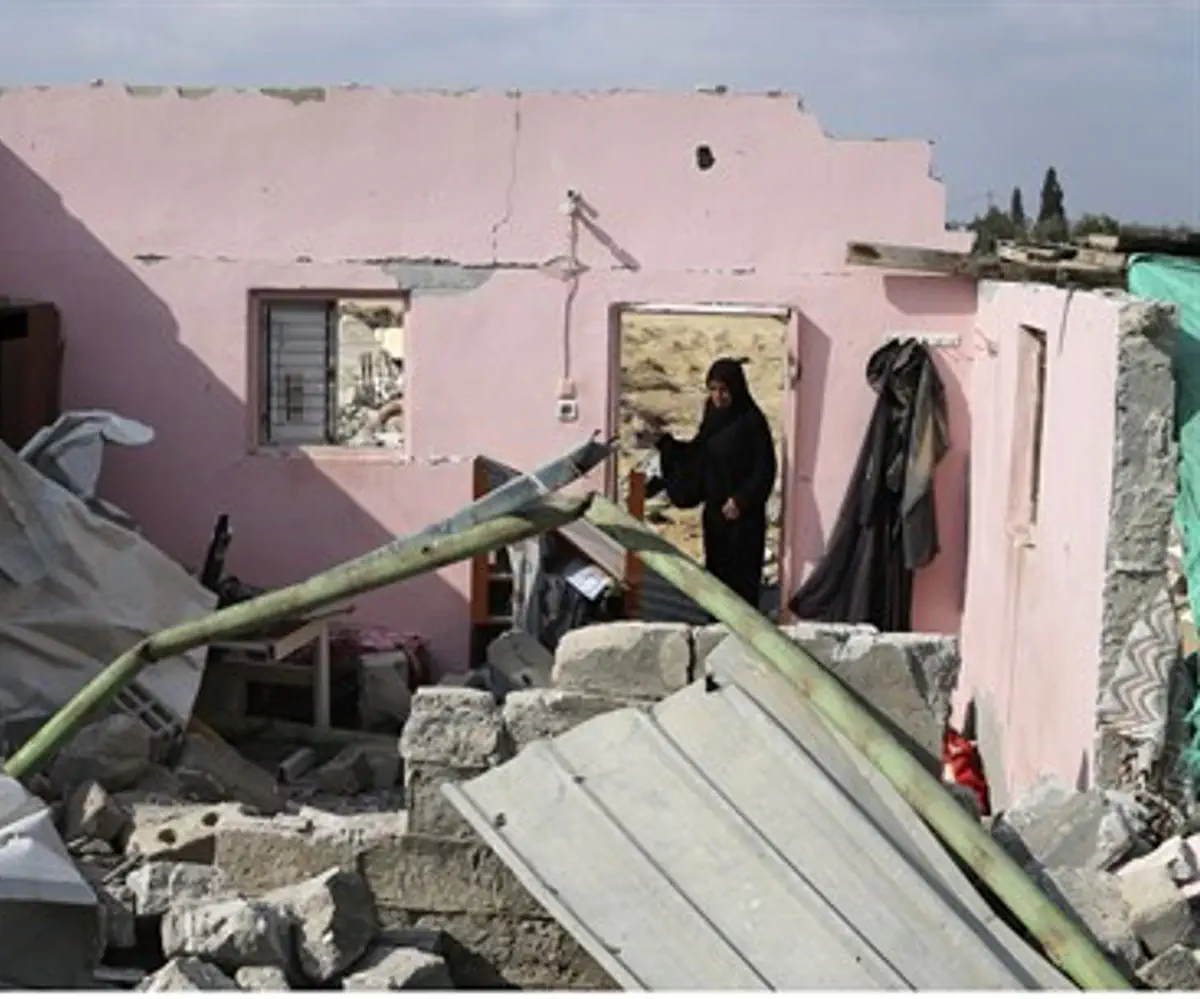 Ruined house in Gaza