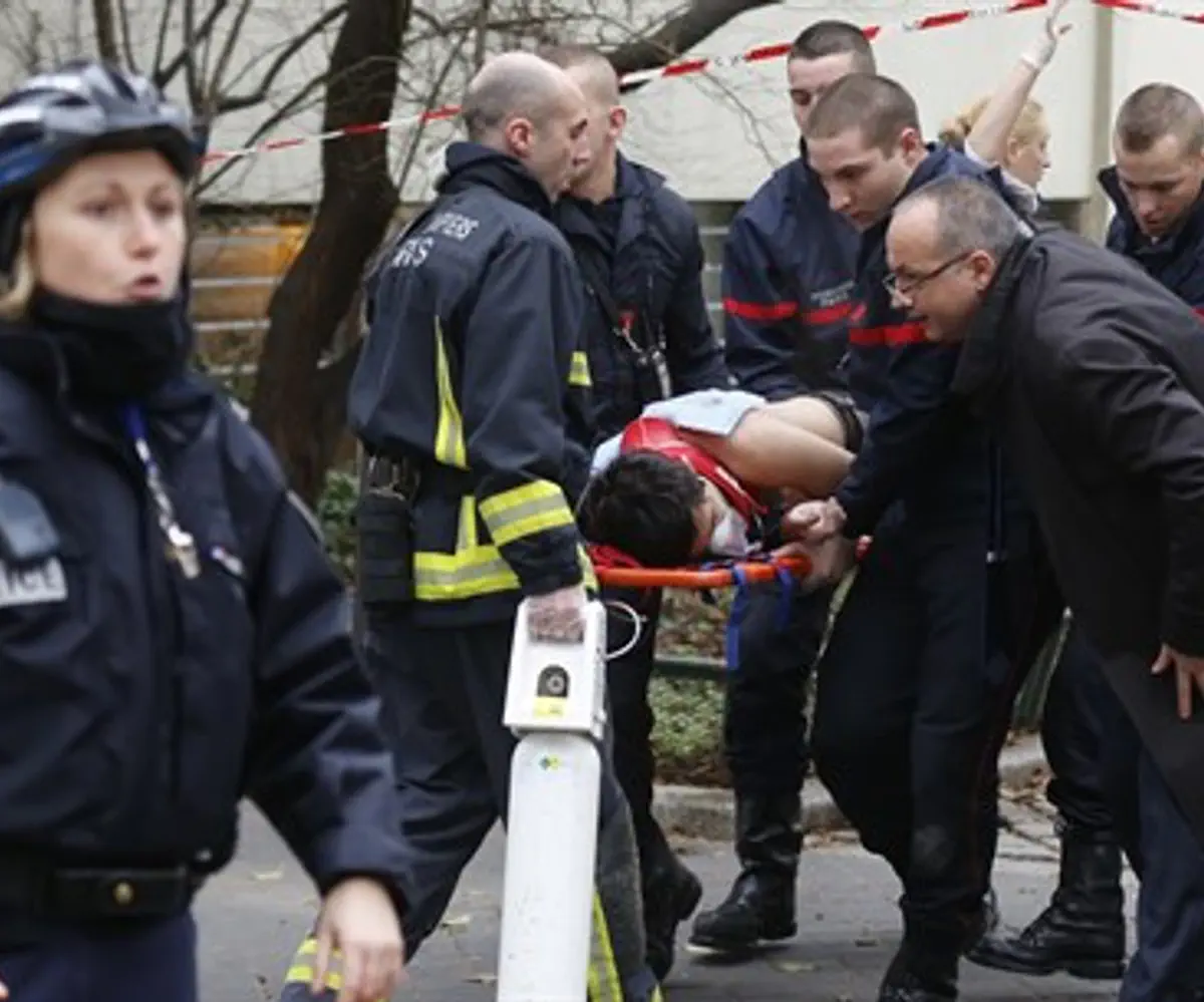 Scene after a shooting in Paris