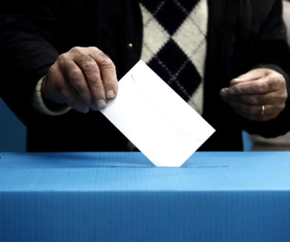 Voting at the ballot box (illustration)