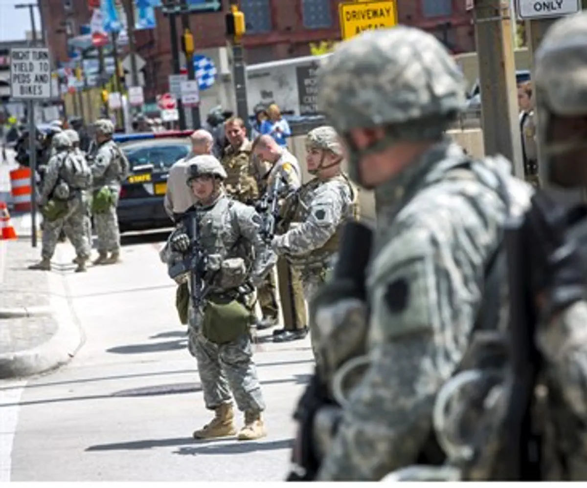 US National Guard soldiers in Baltimore