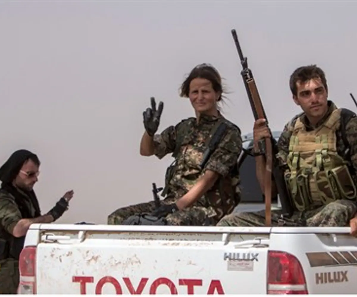 Kurdish YPG forces battling ISIS In Syria