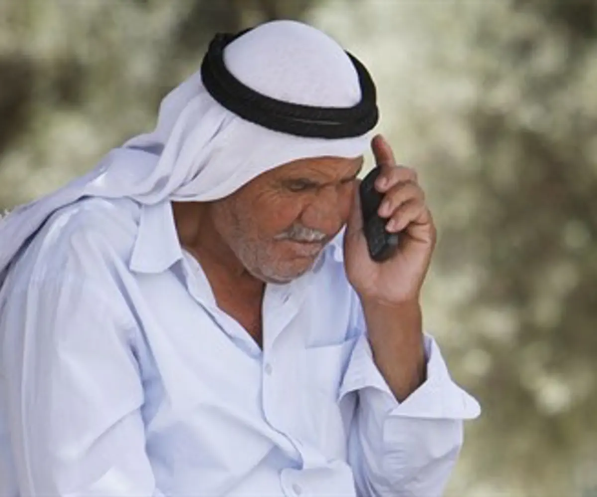 Arab man on cellphone