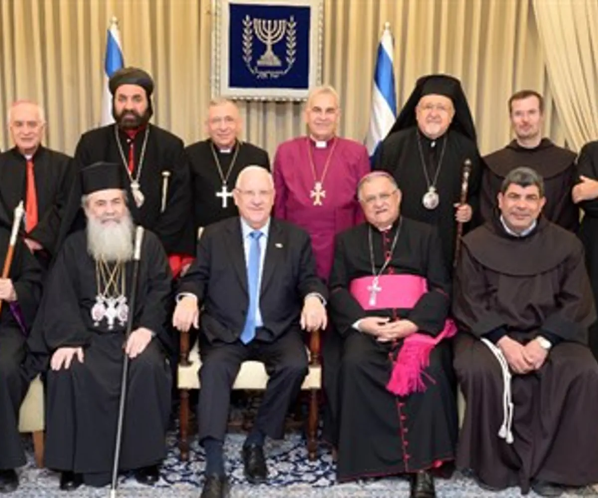 Christian community leaders with Rivlin