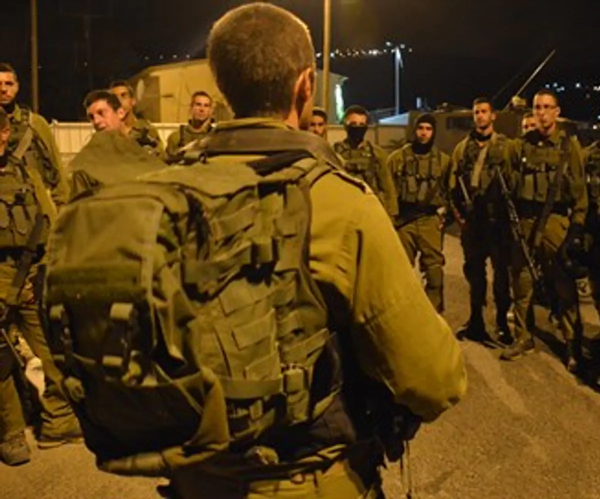 Israeli soldiers of the Givati brigade seen during a late night mission in Samaria