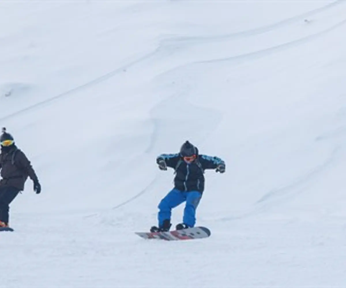 Snowboarding on Mount Hermon