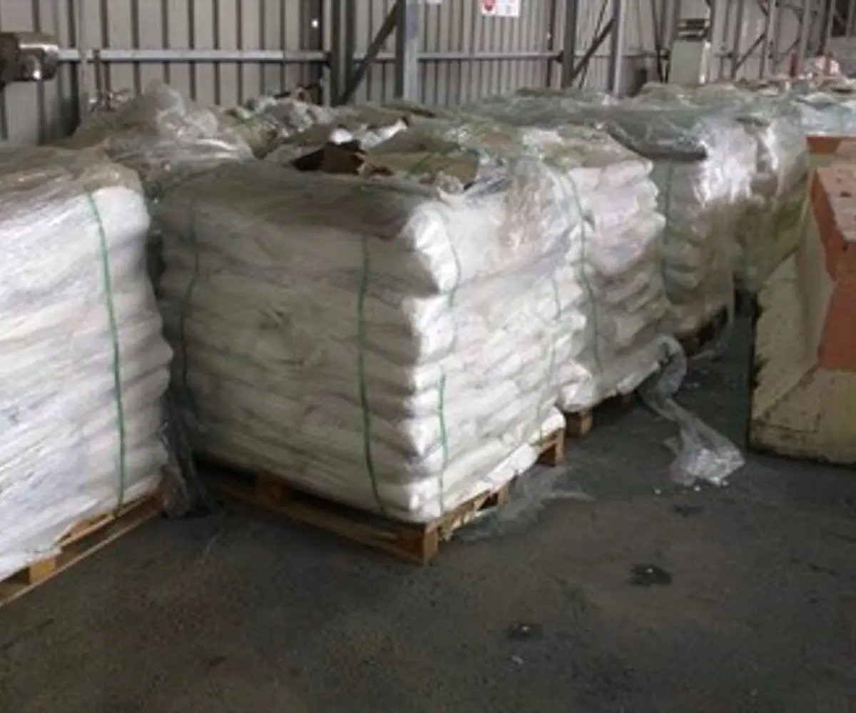Bags of ammonium chloride