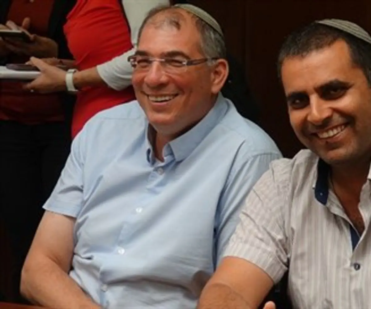 Tekuma Director Ofir Sofer with Jewish Home Director Nir Auerbach