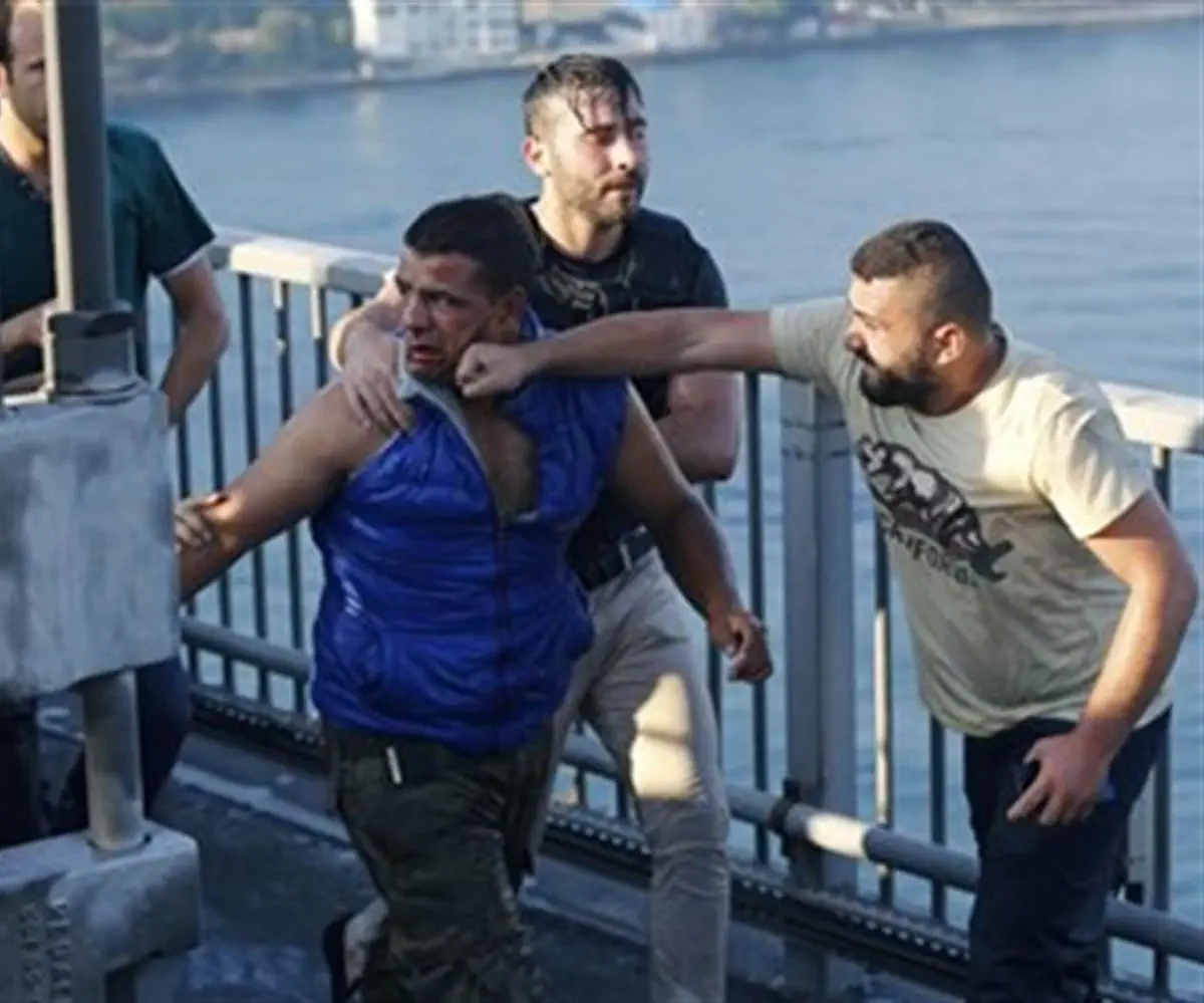 Loyalists beat Turkish coup supporter
