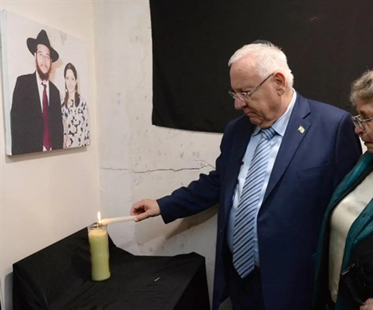 Rivlin at memorial for victims of Mumbai Chabad House attack