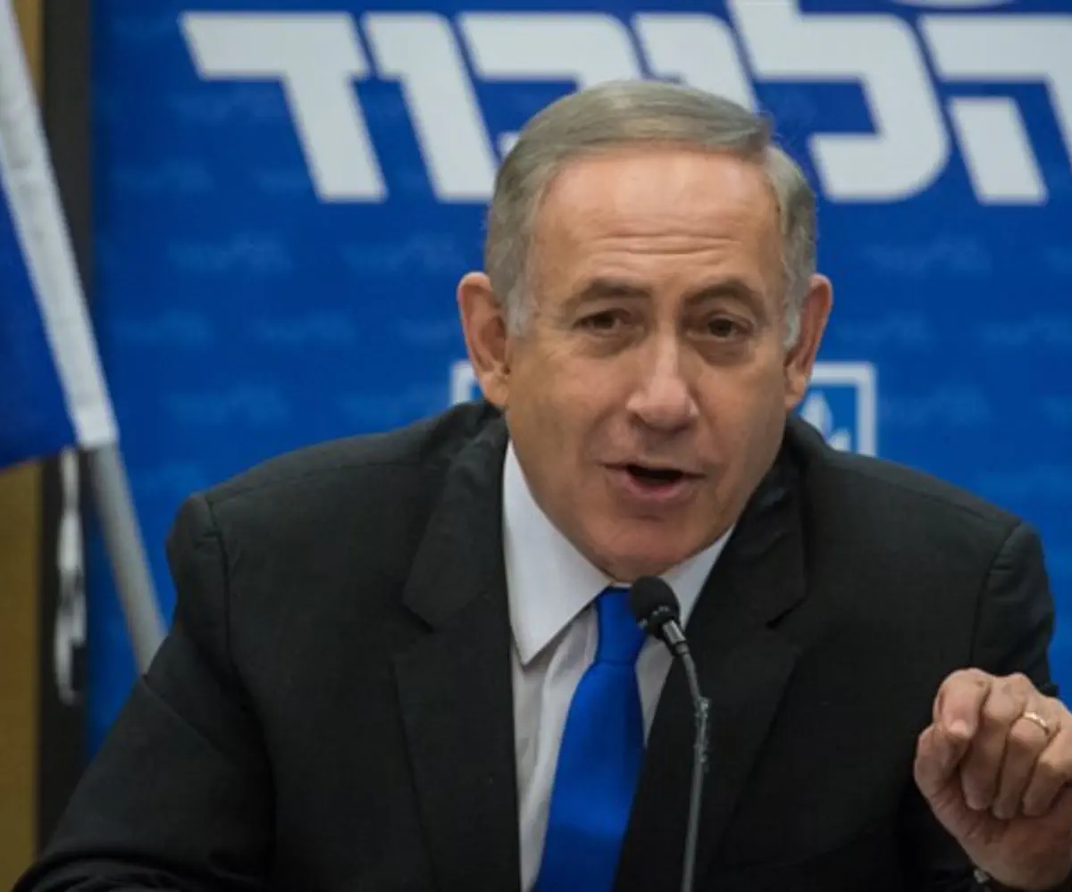 Binyamin Netanyahu at Likud faction meeting