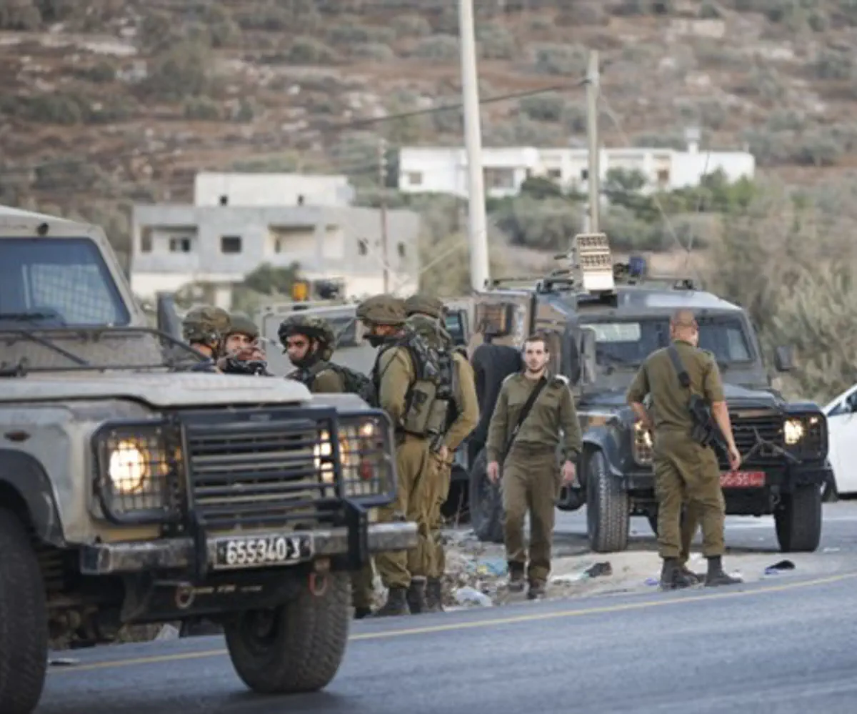 Border Police and soldiers in Samaria (file)