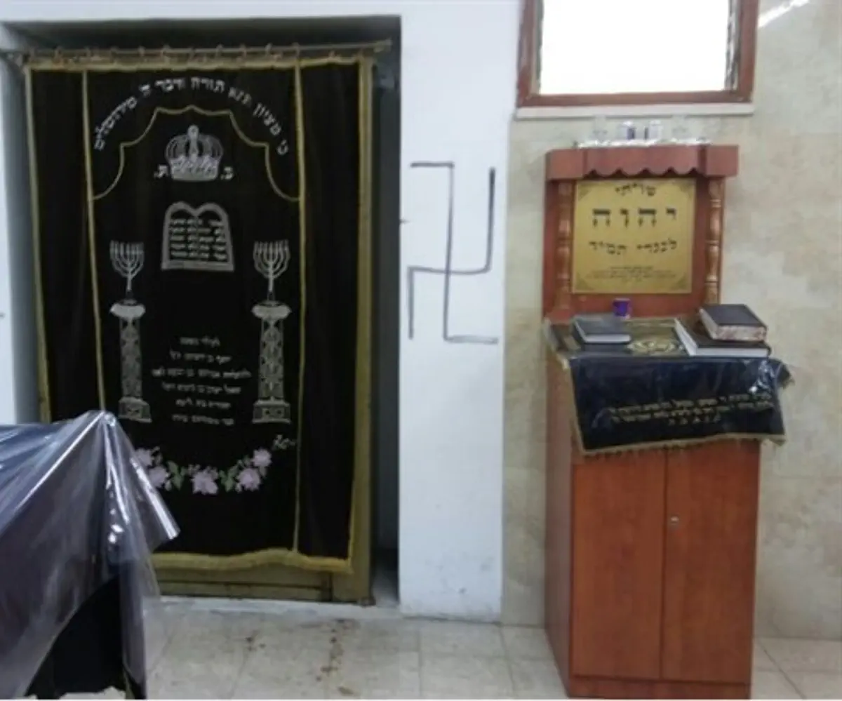 Jerusalem synagogue defaced with swastikas