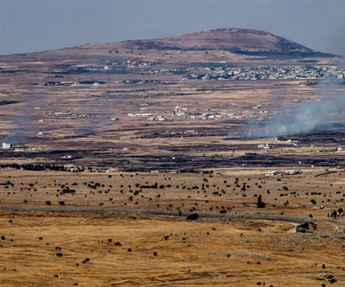 Fire sparked in Golan after Syrian mortars hit Israel (archive)