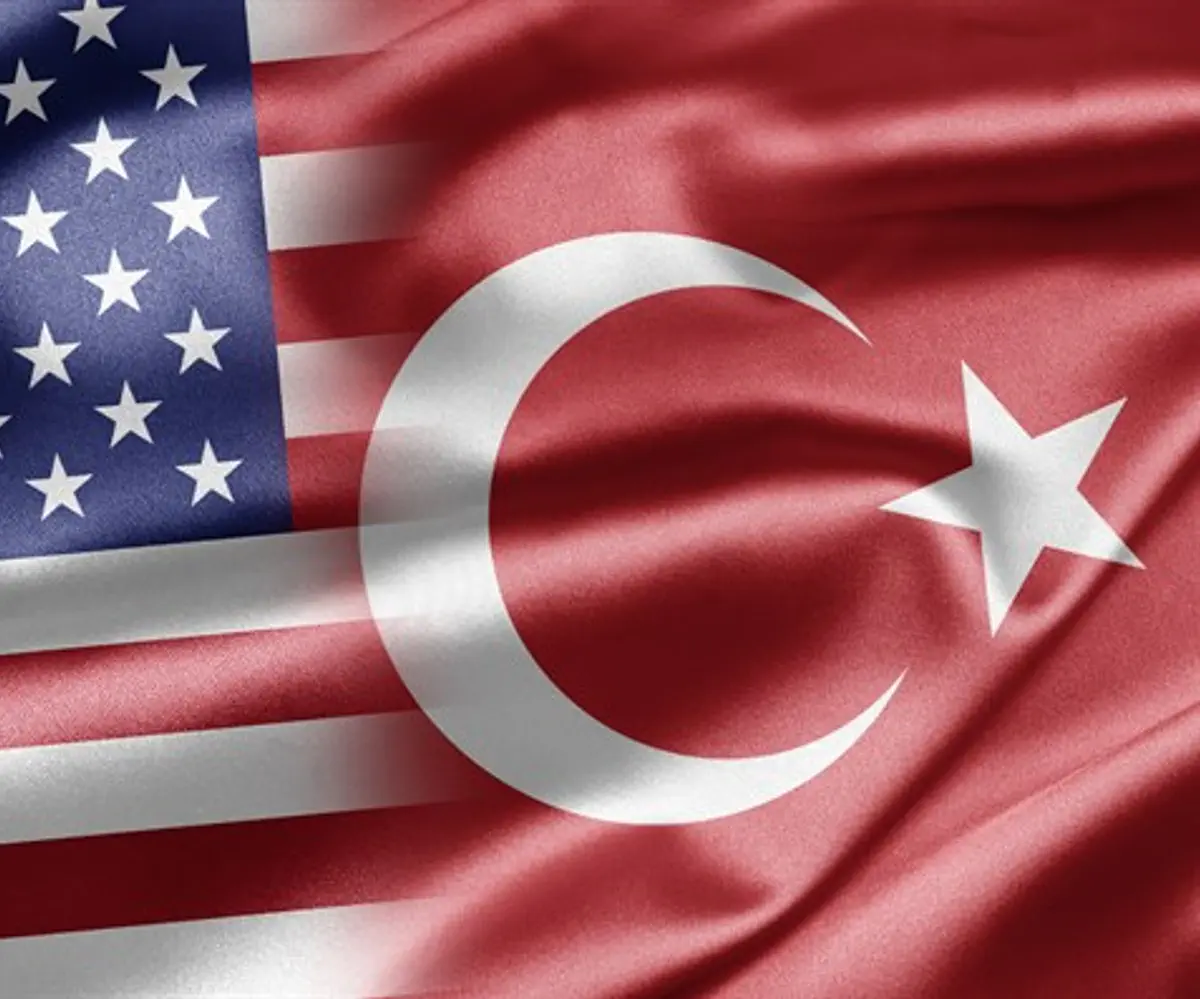Flags of the United States and Turkey