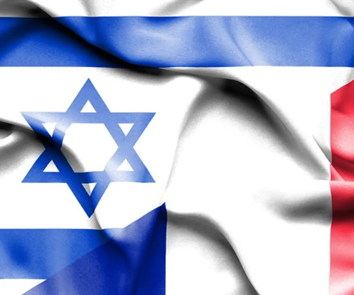 Israeli and French flags