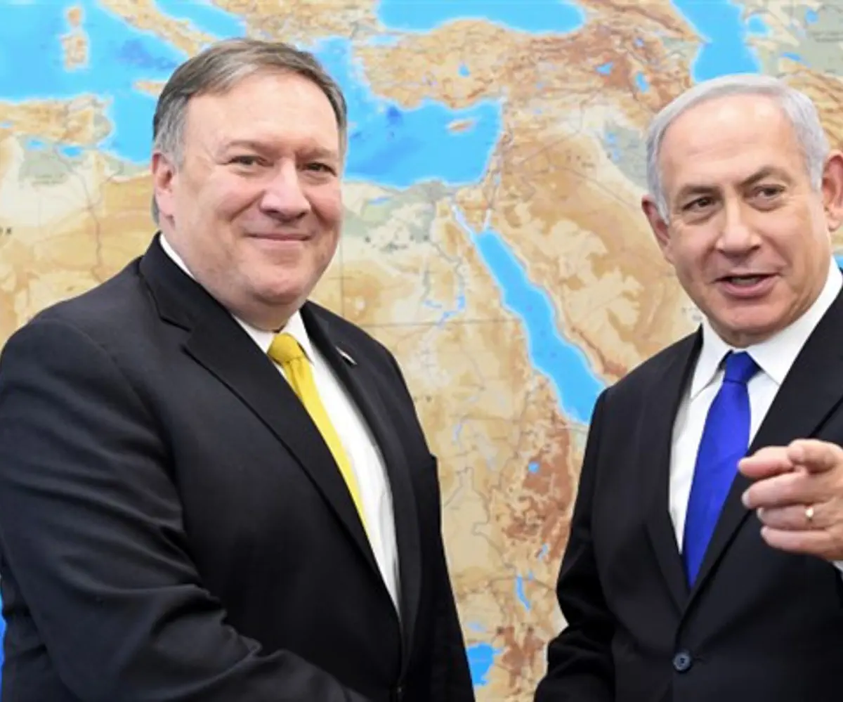 Mike Pompeo with Binyamin Netanyahu