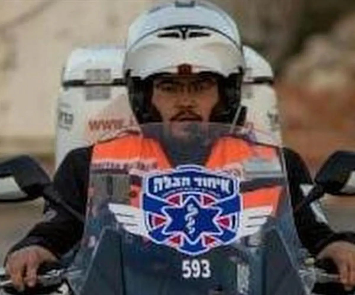 Yehuda Hess on his ambucycle