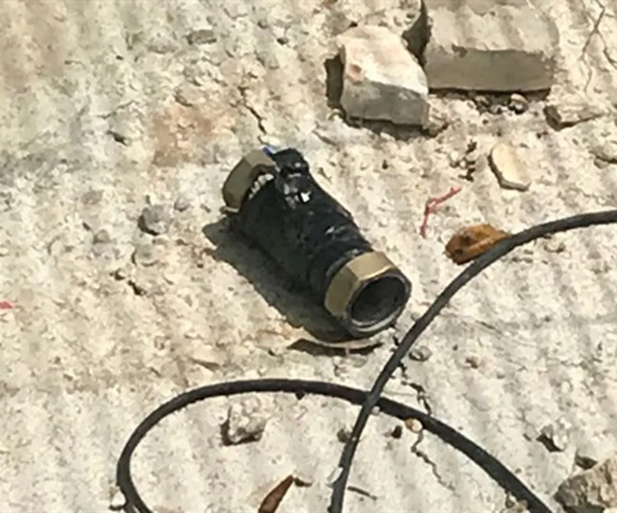 Pipe bomb that was thrown