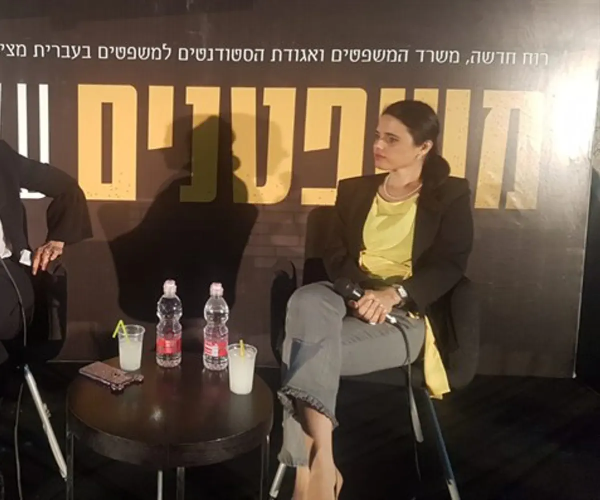 Shaked with the director-general of her ministry