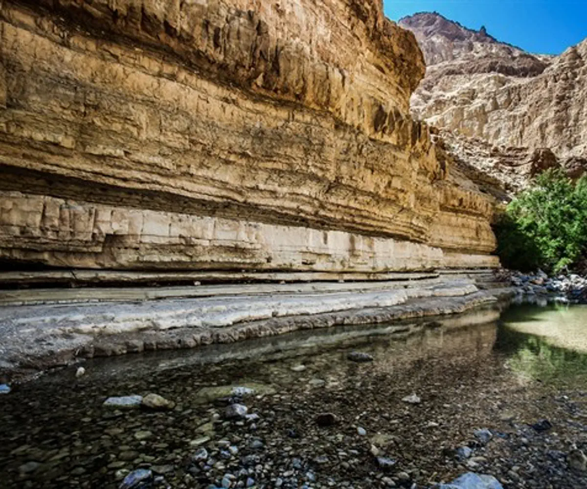 Arugot River valley in Dead Sea area