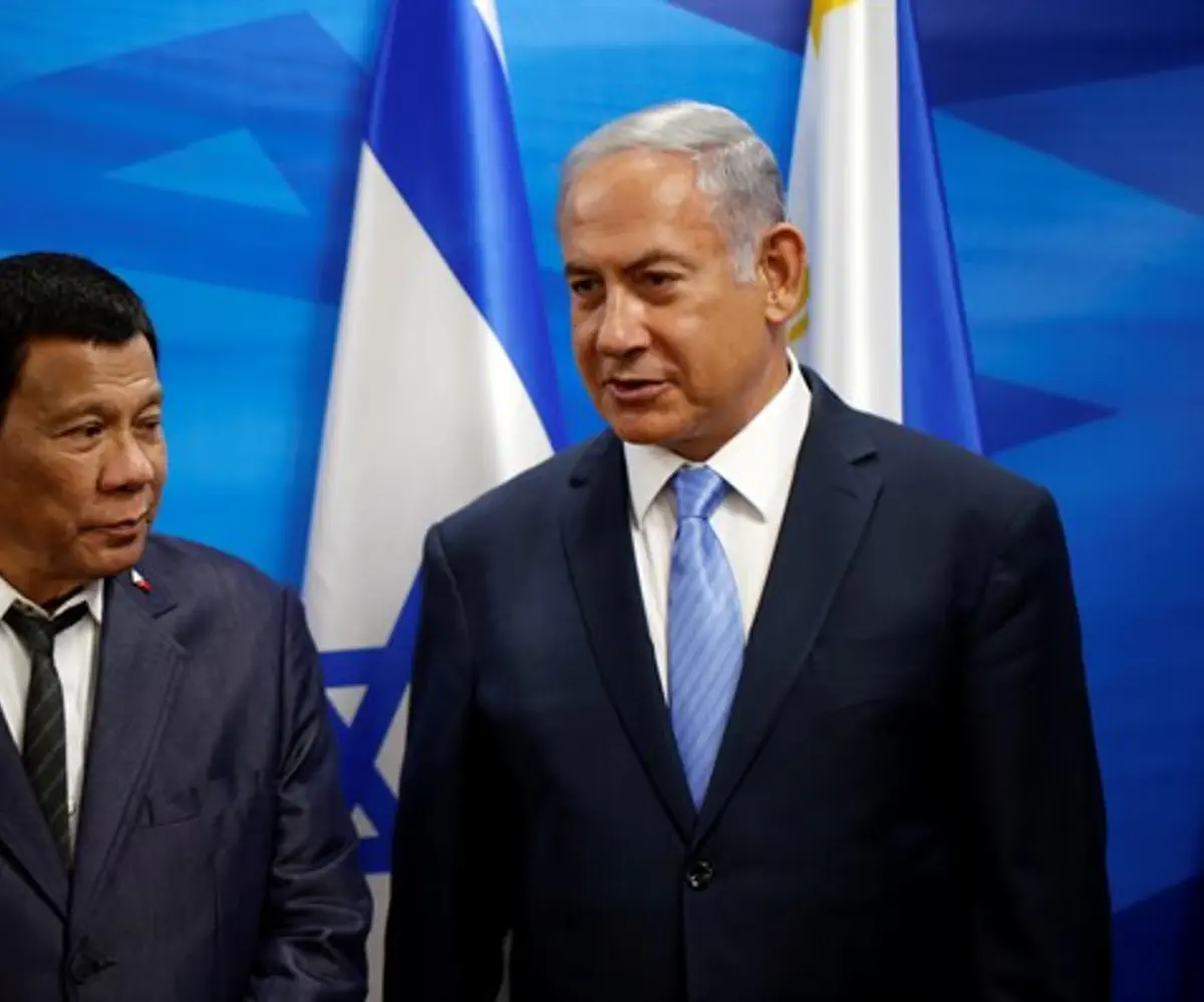 Philippine President Rodrigo Duterte and Israeli PM Binyamin Netanyahu