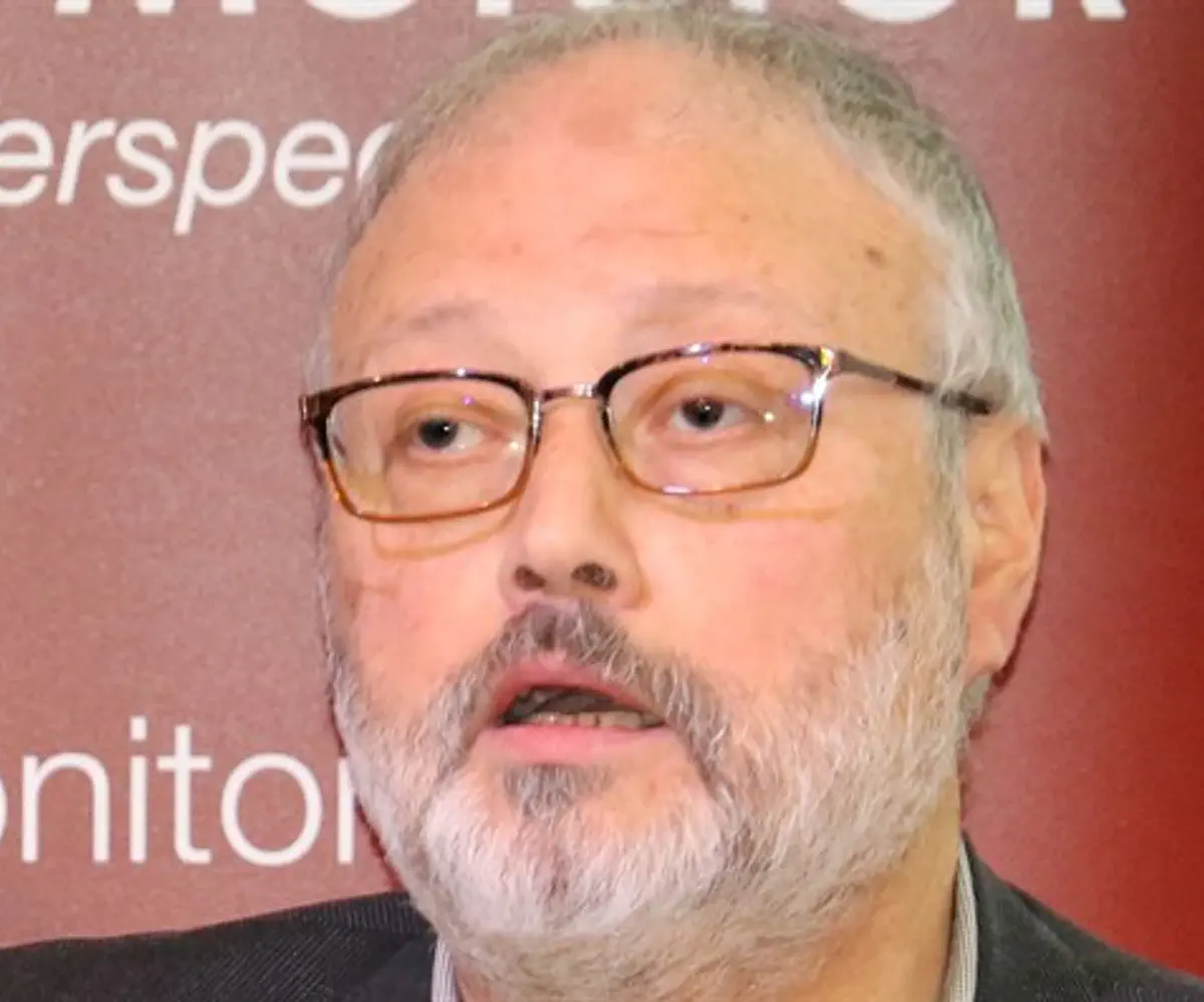 Saudi dissident Jamal Khashoggi speaks at an event hosted by Middle East Monitor