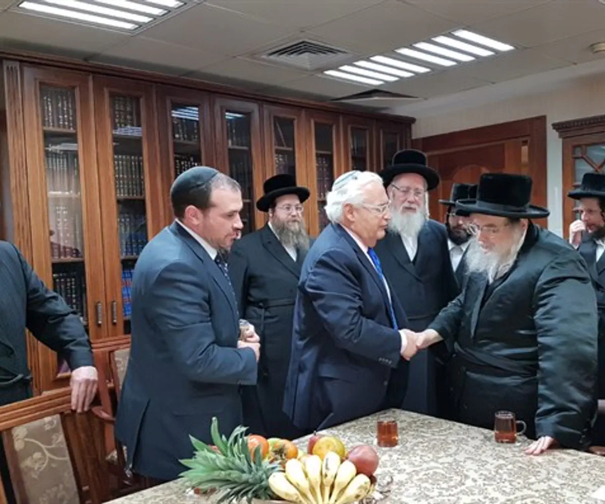 Ambassador Friedman meets Belzer Rebbe
