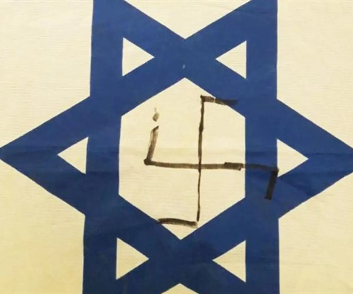 the flag with a swastika