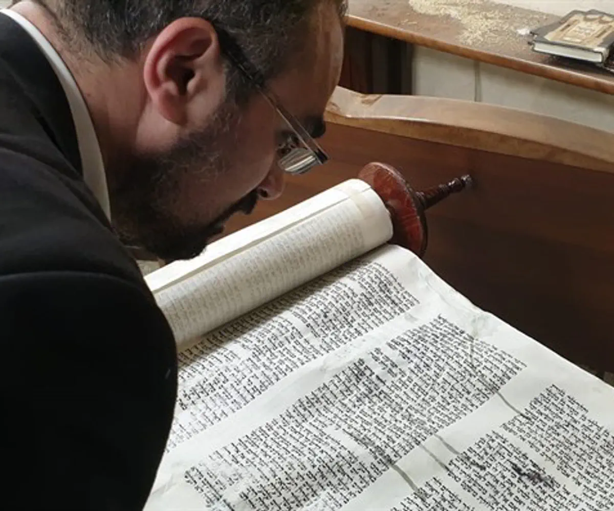 Desecrated Torah scroll