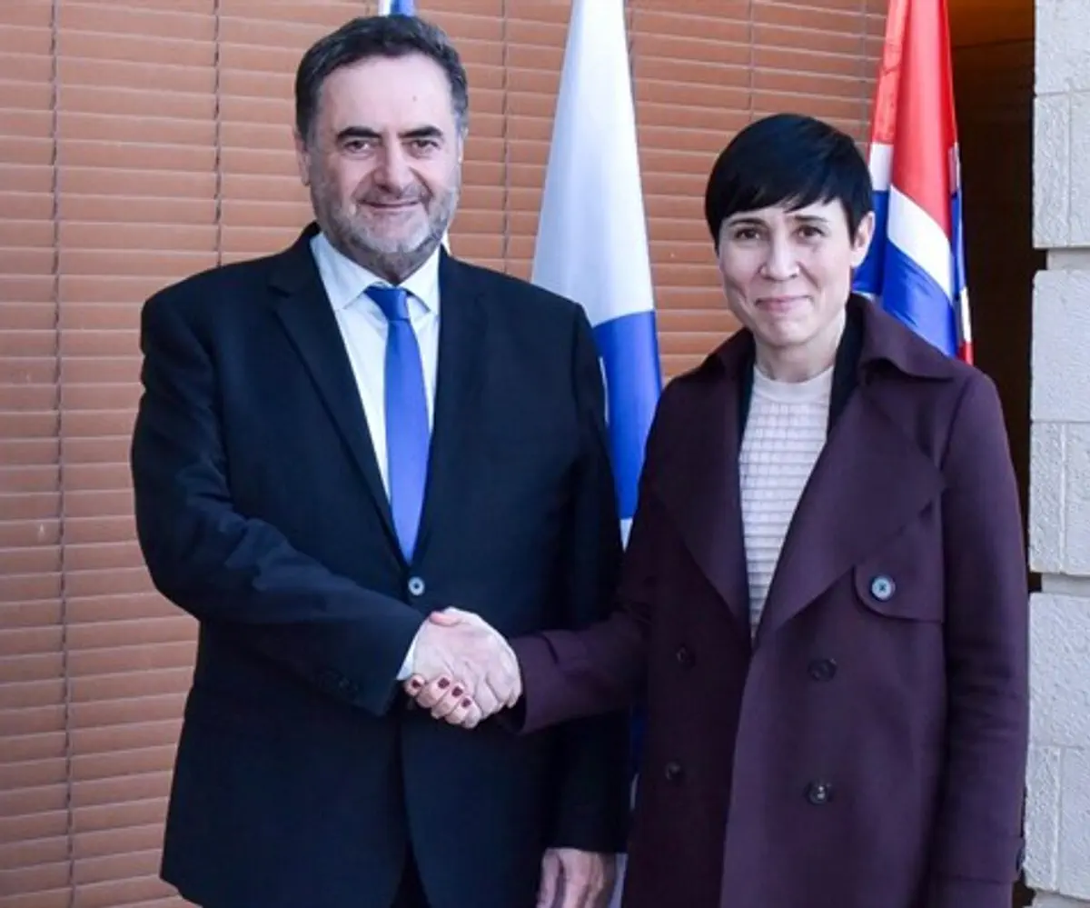 Minister Yisrael Katz with Norwegian Foreign Minister