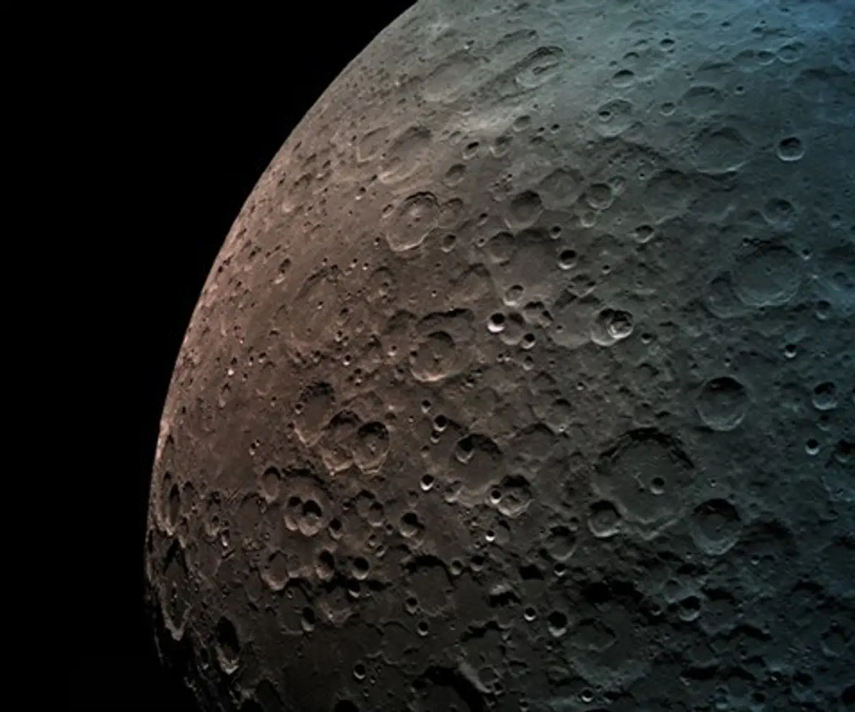 Snapshot of the moon taken by Beresheet spacecraft