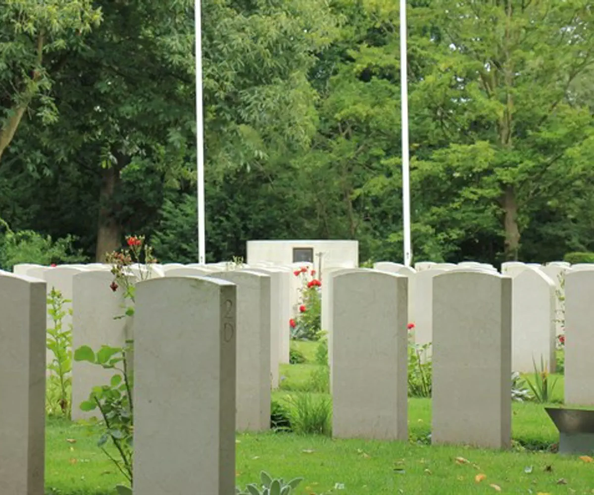Memorial world war II cemetery in the Netherlands