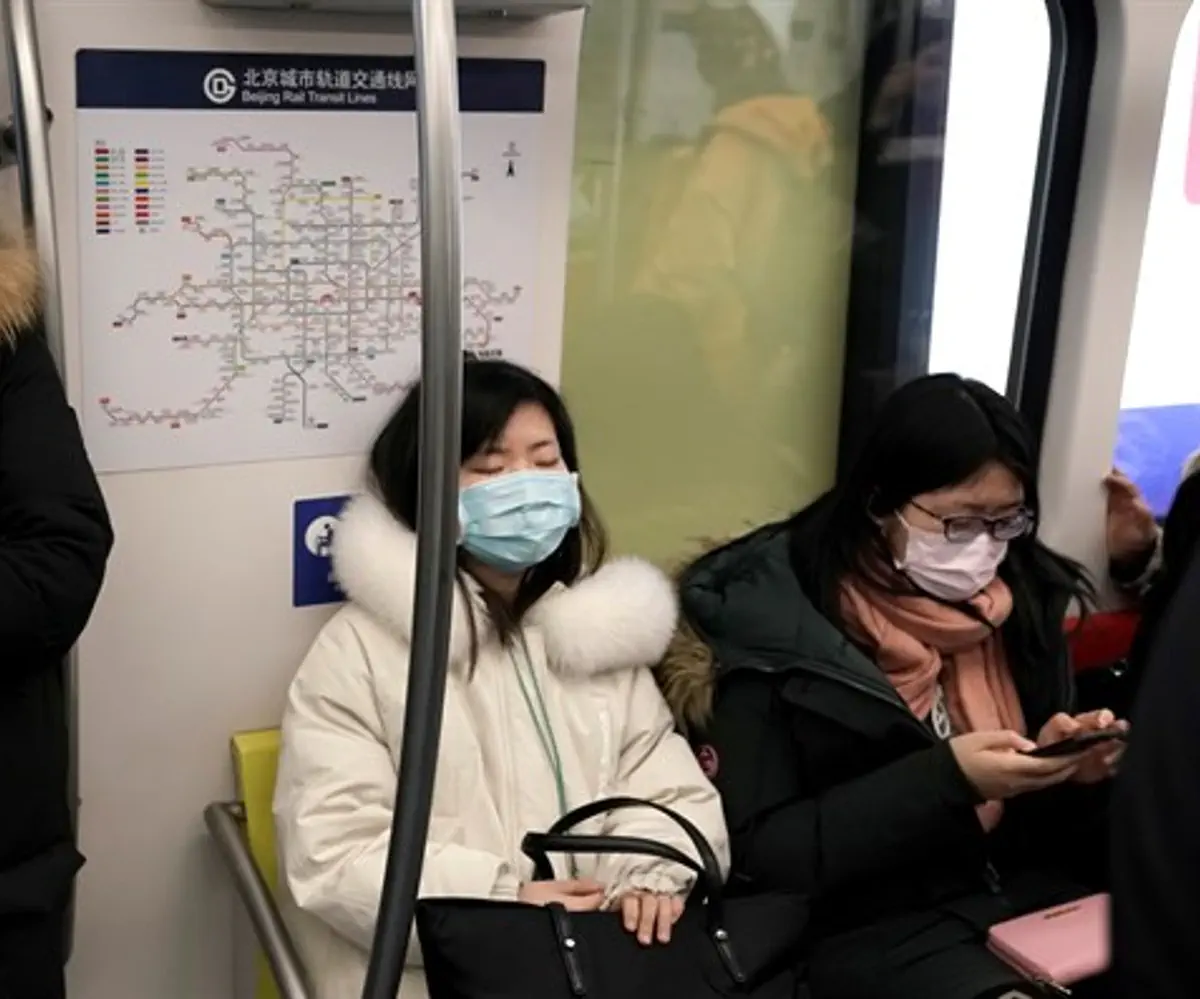 people wearing masks in China