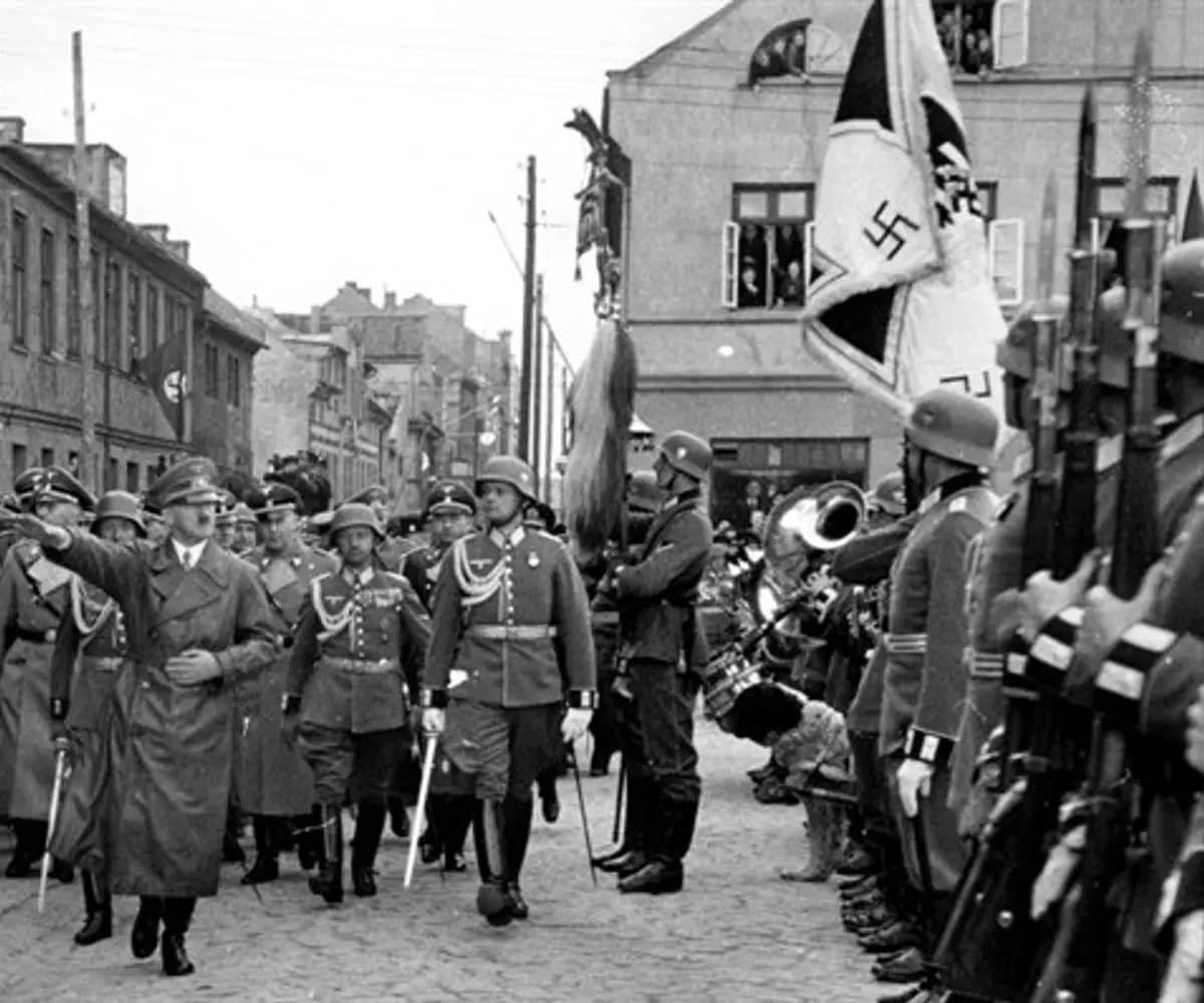 Adolf Hitler shown in what is today called Klaipeda, Lithuania, in March 1939