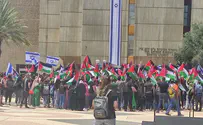 ערבים הניפו דגלי אש"ף באונ' בן גוריון