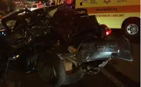 פצוע אנוש בתאונה חזיתית בכביש 4