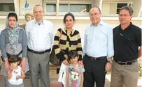 השר שלום פגש בוולפסון ילדים מטופלים מעיראק