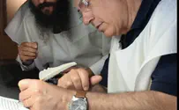 Netanyahu Filmed Scribing Torah at Masada's Ancient Synagogue