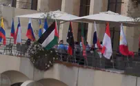 שוב: דגל פלשתיני על חזית מלון ירושלמי