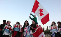Israelis Demonstrate Their Support for Canadian Prime Minister