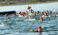 Swimming the Kinneret to Aid Special Needs Young Adults