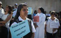 Christian Schools Demand Money - But Salute PLO Flag