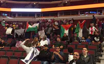 הפגנה פרו-פלסטינית במשחקה של מכבי ת"א