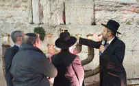 Watch: Chief Rabbi at Kotel Hanukkah lighting
