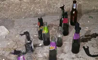 בקבוקי תבערה לעבר בסיס בהר הצופים