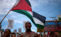 Outside Saban fundraiser, BLM protests for Palestinians