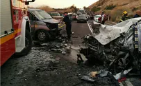 כביש 90: הרוג ופצועים בתאונה חזיתית